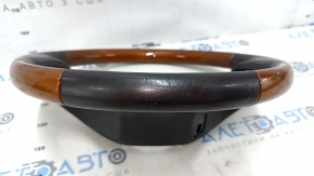 Bare steering wheel Lexus RX350 RX450h 10-12 pre-rest, brown leather with light wood, worn leather, scratches, bumps
