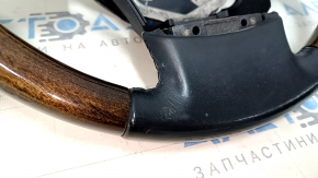 Bare steering wheel Lexus RX350 RX450h 10-15 pre-rest, black leather, dark wood, scratches, bumps, abrasions
