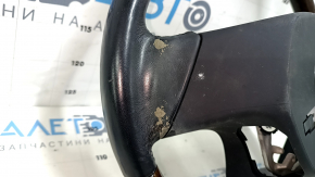 Bare steering wheel Lexus RX350 RX450h 10-15 pre-rest, black leather, dark wood, scratches, bumps, abrasions