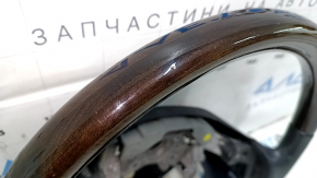 Bare steering wheel Lexus RX350 RX450h 10-15 pre-rest, black leather, dark wood, scratches, bumps, abrasions