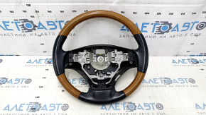 Naked steering wheel Lexus ES300h ES350 13-16 prerest, black leather, light wood scratches, bumps