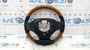 Naked steering wheel Lexus ES300h ES350 13-16 prerest, black leather, light wood scratches, bumps