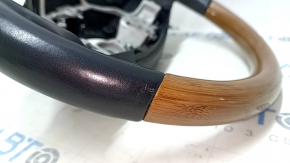 Naked steering wheel Lexus ES300h ES350 13-16 prerest, black leather, light wood scratches, bumps