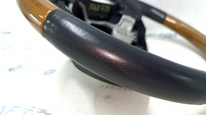 Naked steering wheel Lexus ES300h ES350 13-16 prerest, black leather, light wood scratches, bumps