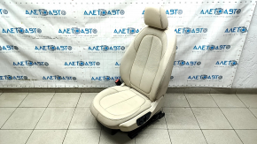 Driver's seat BMW X1 F48 16-22 with airbag, electric, heated, with memory, leather beige Oyster, cracks in the leather