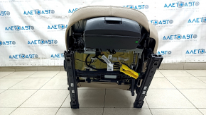 Driver's seat BMW X1 F48 16-22 with airbag, electric, heated, with memory, leather beige Oyster, cracks in the leather