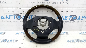 Bare steering wheel Lexus ES300h ES350 13-15 pre-rest, black leather, dark wood, scratches, bumps, abrasions