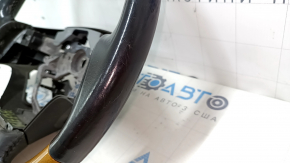 Bare steering wheel Lexus RX350 RX450h 10-12 prerest, brown leather, light wood, cracks, scratches, abrasions