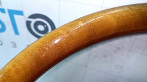 Bare steering wheel Lexus RX350 RX450h 10-12 prerest, brown leather, light wood, cracks, scratches, abrasions