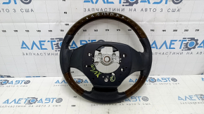 Naked steering wheel Lexus ES300h ES350 13-15 prerest, black leather, dark wood, scratches, bumps