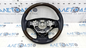 Naked steering wheel Lexus ES300h ES350 13-15 prerest, black leather, dark wood, bumpers