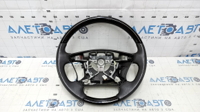 Bare steering wheel Lexus LS460 LS600h 07-12 gray leather, dark wood, heated, scratches, abrasions, bumps