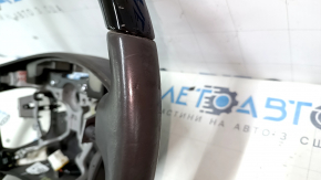 Bare steering wheel Lexus LS460 LS600h 07-12 gray leather, dark wood, heated, scratches, abrasions, bumps