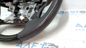Bare steering wheel Lexus LS460 LS600h 07-12 gray leather, dark wood, heated, scratches, abrasions, bumps