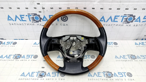 Bare steering wheel Lexus RX350 RX450h 10-12 pre-rest leather black, light wood, scratches, bumps, abrasions