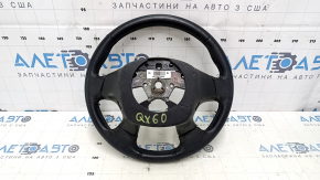 Naked steering wheel Infiniti JX35 QX60 13-14 prerest, leather, black with heating, scratches, bumps, abrasions