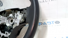 Naked steering wheel Toyota Camry v55 15-17 usa black leather, red stitching, no petals, bumps, scratches