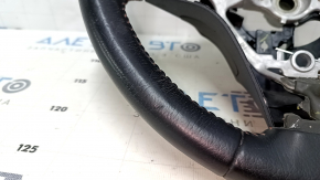Naked steering wheel Toyota Camry v55 15-17 usa black leather, red stitching, no petals, bumps, scratches