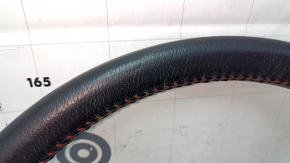 Naked steering wheel Toyota Camry v55 15-17 usa black leather, red stitching, no petals, bumps, scratches