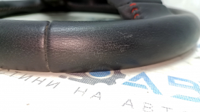 Naked steering wheel Toyota Camry v55 15-17 usa black leather, red stitching, no petals, bumps, scratches