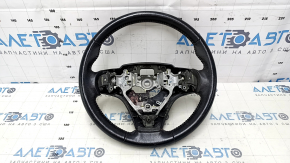 Naked steering wheel Toyota Camry v55 15-17 usa black leather, red stitching, no petals, bumps, scratches