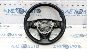 Naked steering wheel Toyota Camry v55 15-17 usa black leather, red stitching, no petals, bumps, scratches, needs cleaning