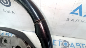 Bare steering wheel Kia Sorento 14-15 rest, black rubber, without pads and buttons, scratches, abrasions