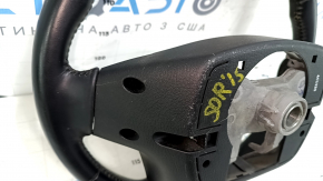 Bare steering wheel Kia Sorento 14-15 rest, black rubber, without pads and buttons, scratches, abrasions