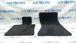 Set of floor mats for BMW X5 F15 14-18 black cloth for 3 rows, for cleaning