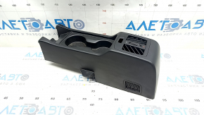 Rear console assembly BMW X5 F15 14-18 3 row, with deflectors, cup holders, scratches