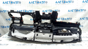 Torpedo front panel with AIRBAG BMW X1 F48 16-22 black with beige Oyster, without projection,