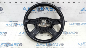 Bare steering wheel Audi A4 B8 13-12 leather black, no buttons, 4 spokes, scratches, abrasions, bumps, dry cleaning