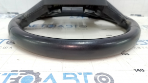 Bare steering wheel Audi A4 B8 13-12 leather black, no buttons, 4 spokes, scratches, abrasions, bumps, dry cleaning