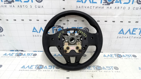 Naked steering wheel Kia Optima 16-18 black rubber, without pads and buttons, scratches, bumps