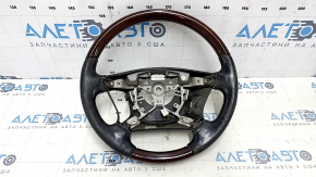 Bare steering wheel Lexus LS460 LS600h 07-12 black leather, mahogany, heated, for re-upholstery, scratches, worn