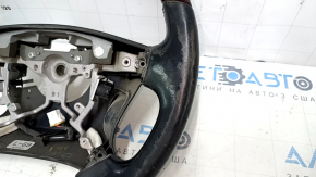 Bare steering wheel Lexus LS460 LS600h 07-12 black leather, mahogany, heated, for re-upholstery, scratches, worn