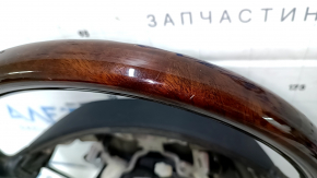 Bare steering wheel Lexus LS460 LS600h 07-12 black leather, mahogany, heated, for re-upholstery, scratches, worn