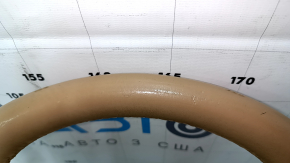 Naked steering wheel Porsche Cayenne 958 11-16 beige leather, with buttons and paddles, scratches, bumps, chip, for dry cleaning