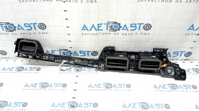 Air duct deflector with overlay central and right for monitor 8.25-20 Audi Q5 80A 18-20 black with chrome, with backlight