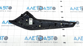 Center console trim side upper right Audi Q5 80A 18-24 leather black with gray stitching