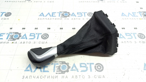 Gear knob BMW X1 F48 16-19 leather black, worn, scratches