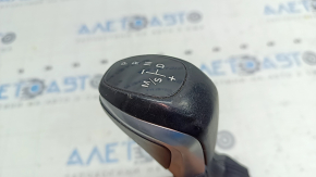 Gear knob BMW X1 F48 16-19 leather black, worn, scratches