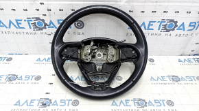 Naked steering wheel Jeep Cherokee KL 14-21 leather black, heated, with lower pad, scratches