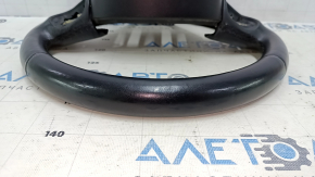 Naked steering wheel Jeep Cherokee KL 14-20 leather black, without heating, with lower pad, scratches, bumps