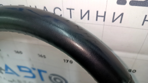 Naked steering wheel Jeep Cherokee KL 14-20 leather black, without heating, with lower pad, scratches, bumps