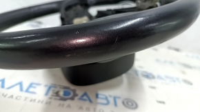 Naked steering wheel Jeep Cherokee KL 14-20 leather black, without heating, with lower pad, scratches, bumps