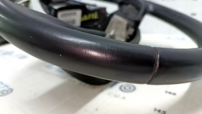 Naked steering wheel Jeep Cherokee KL 14-20 leather black, without heating, with lower pad, scratches, bumps