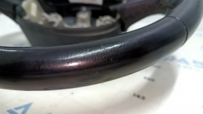 Naked steering wheel Jeep Cherokee KL 14-20 leather black, without heating, with lower pad, scratches, bumps