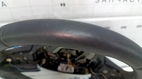 Naked steering wheel Jeep Compass 17-21 leather, black, with pads, heated, scratches, for dry cleaning, bumps