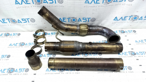 Intake pipe with catalytic converter VW Passat b8 16-19 USA 1.8T CTS Turbo, 4 parts, with clamps